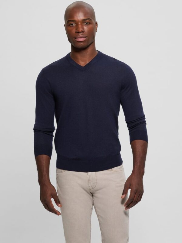 fred v neck wool sweater