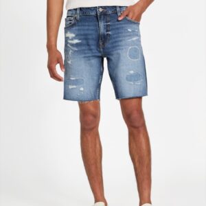 eco wyatt distressed denim shorts