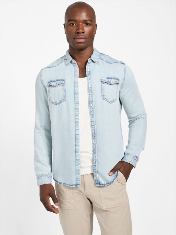 eco truckee denim shirt