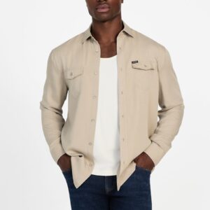 washed twill shirt