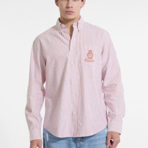 striped long sleeve pocket shirt