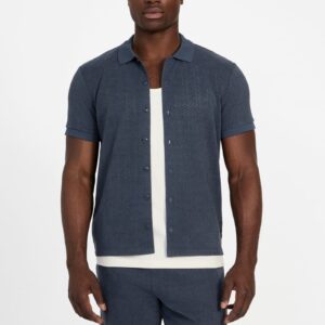 eco calvin chevron knit shirt
