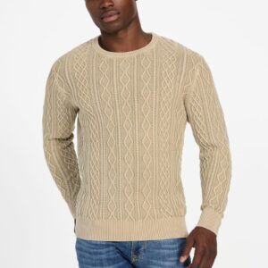 herman cable knit washed sweater