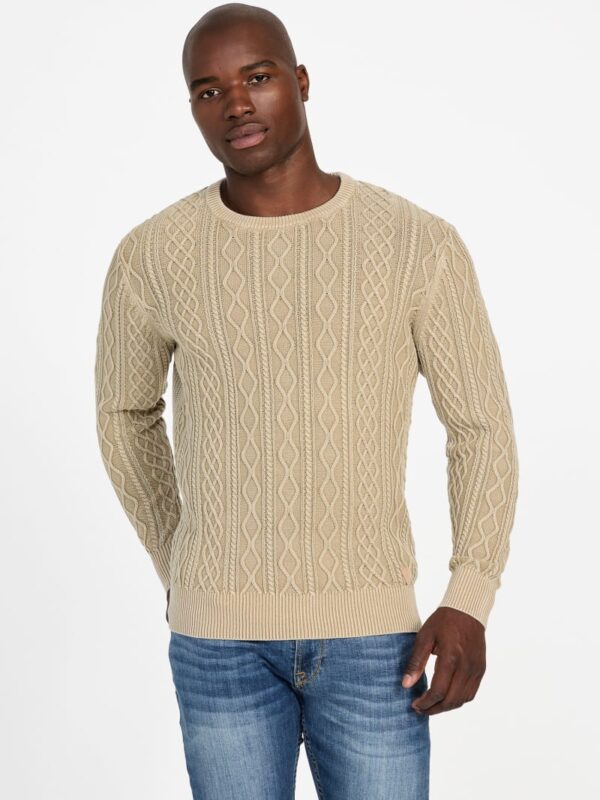 herman cable knit washed sweater
