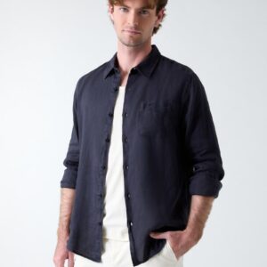 linen striped shirt