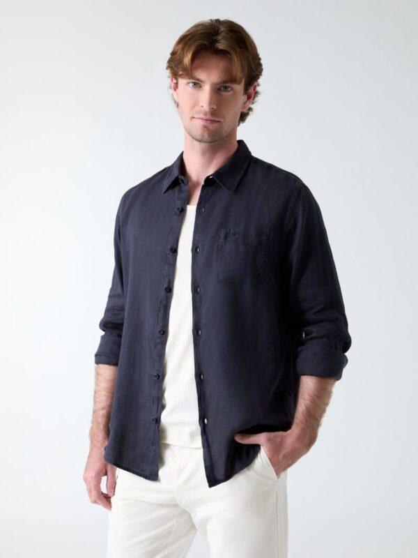 linen striped shirt
