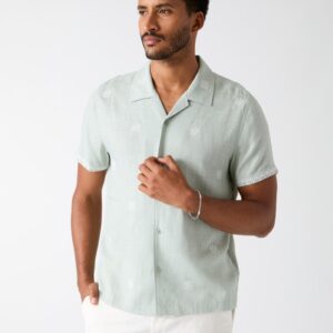 embroidered camp shirt