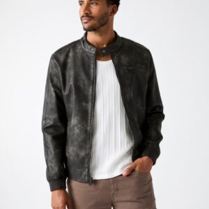 faux leather jacket