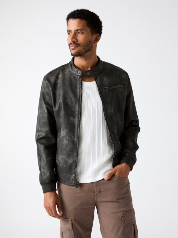 faux leather jacket