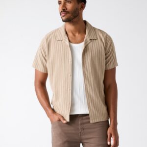 striped knit shirt