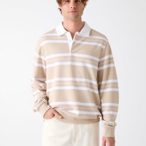 striped polo sweater