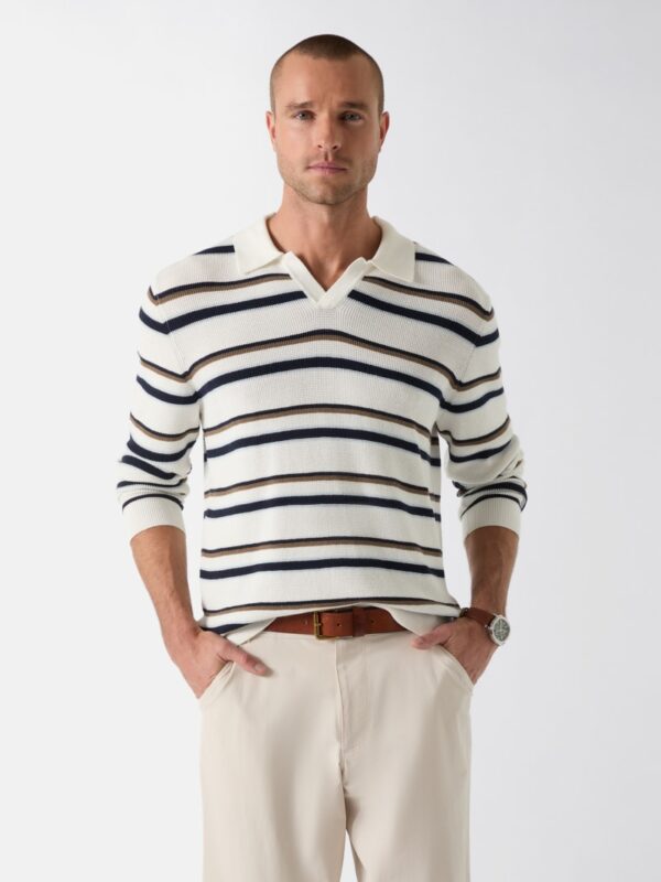 striped viscose blend sweater