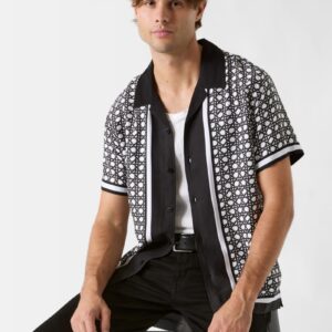 basketweave border shirt