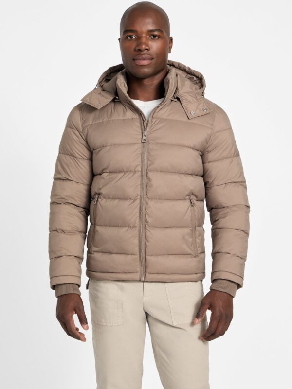 glacier matte nylon puffer jacket