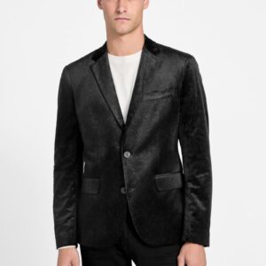 eco fulham embossed velvet blazer