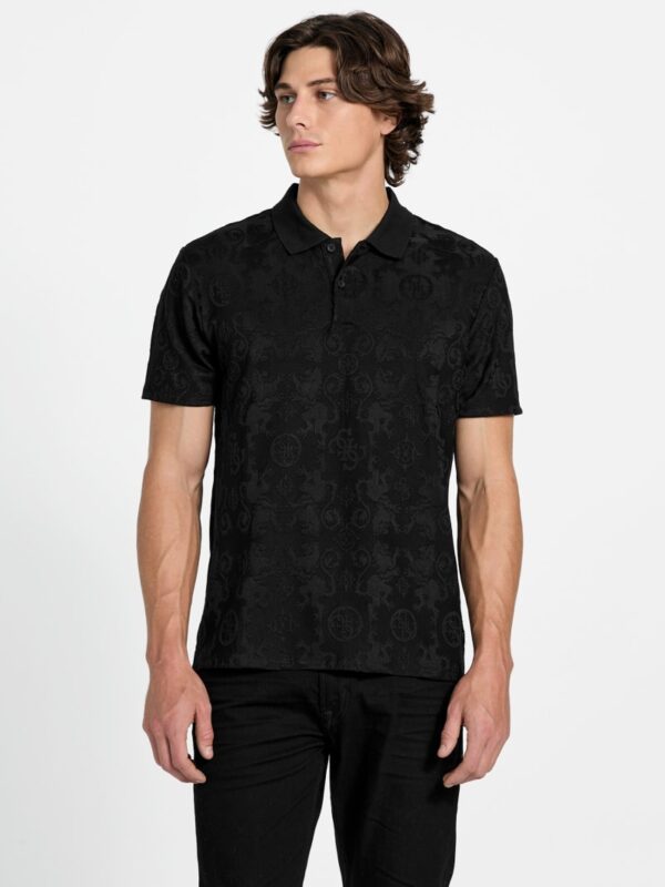 eco tonal jacquard polo