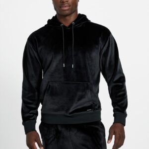 bonded velvet hoodie