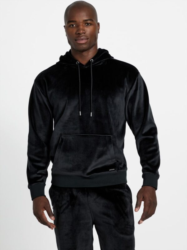 bonded velvet hoodie