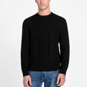 eco nathan mixed cable knit sweater