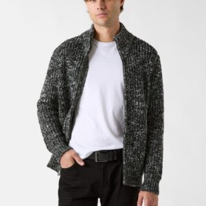 austin slub zip up cardigan