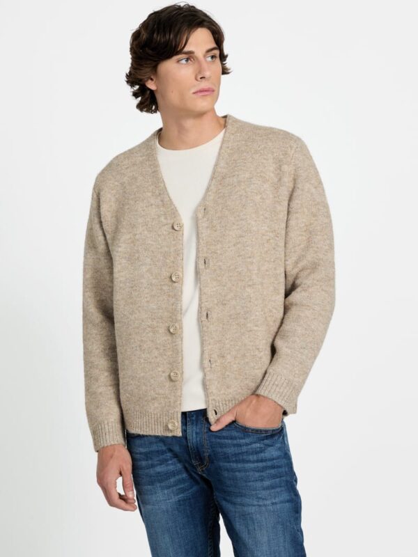 wool blend cardigan
