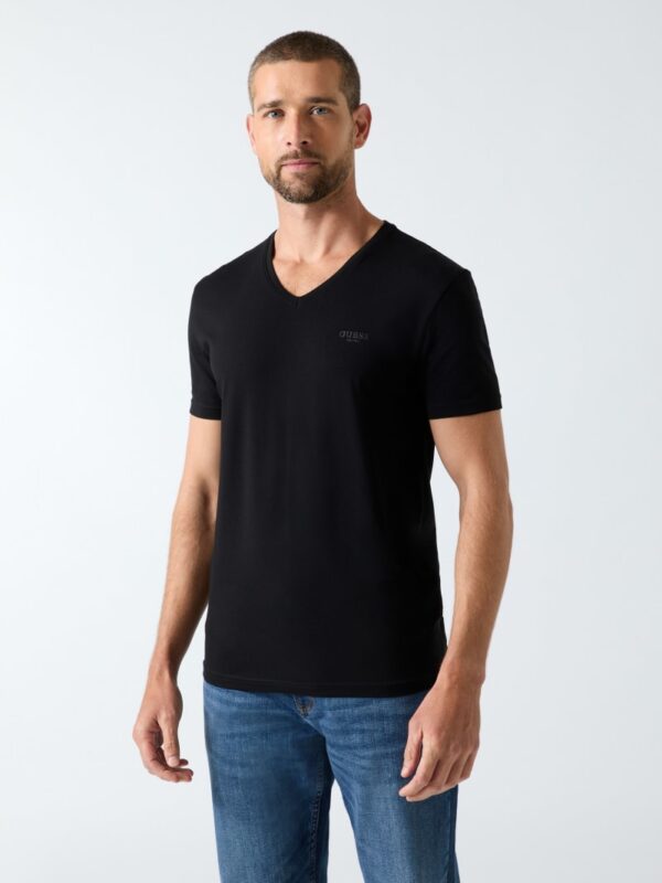 v neck logo t shirt