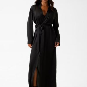 eco strass rhinestone signature longline robe
