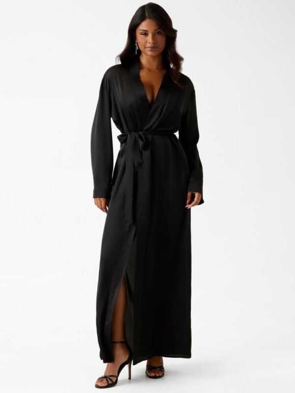 eco strass rhinestone signature longline robe