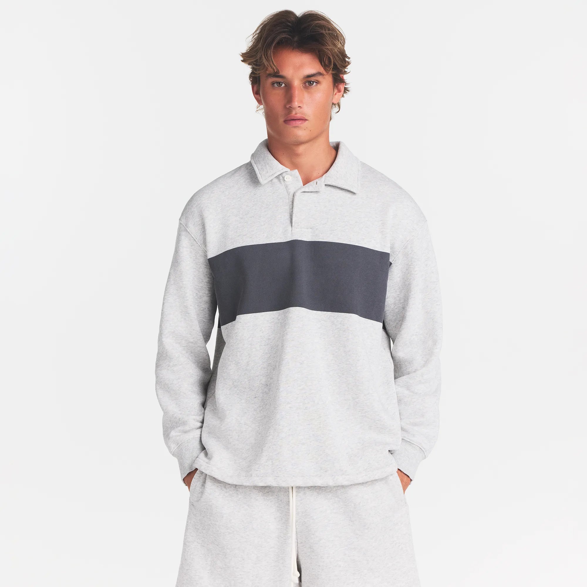 fleece lounge mens rugby polo fleece lounge mens rugby polo