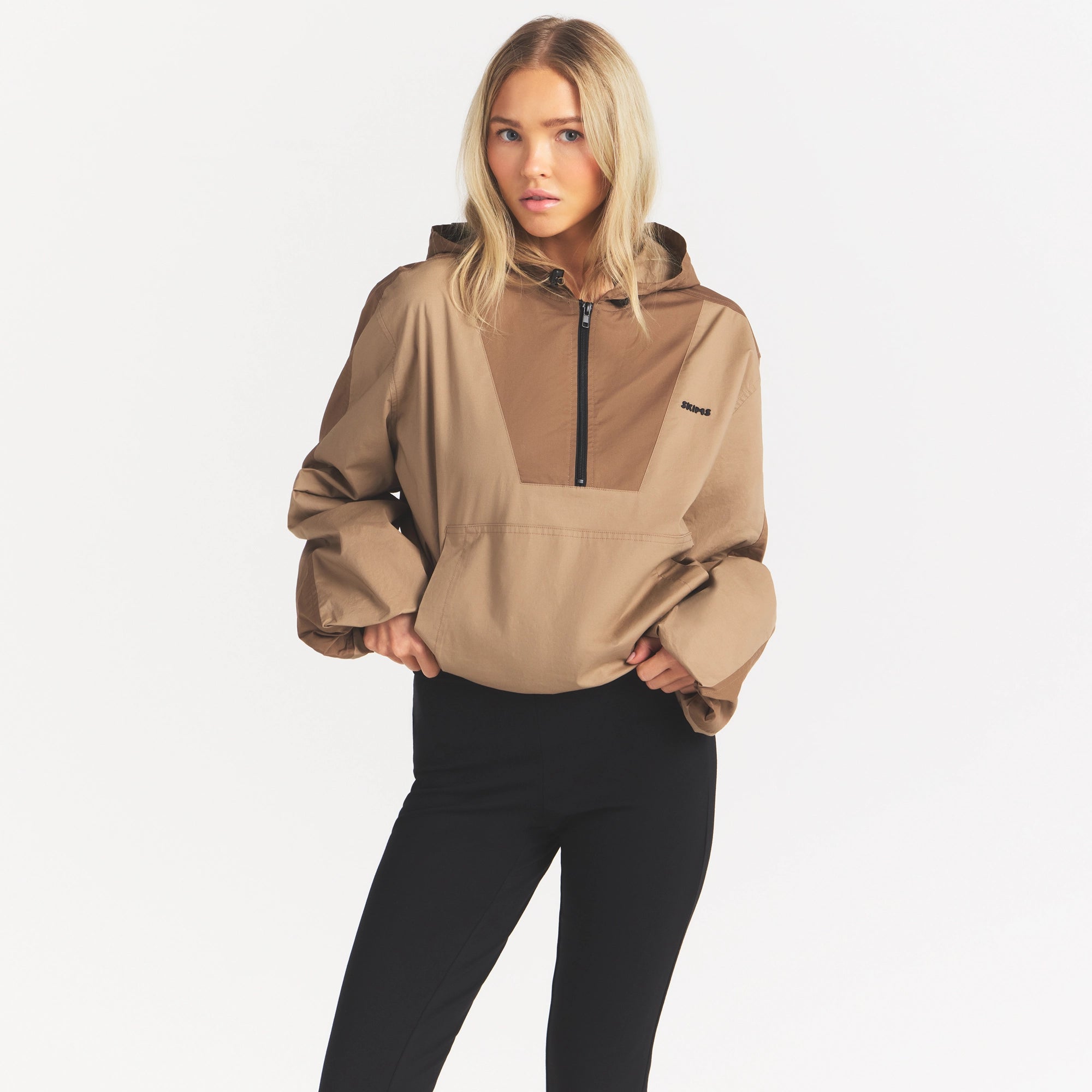 woven cotton half zip pullover woven cotton half zip pullover