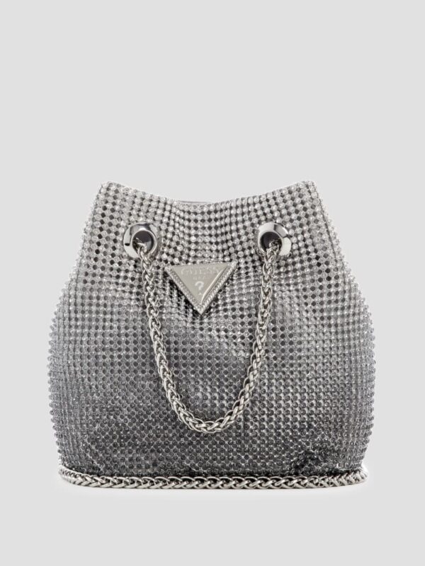 zalina ombré rhinestone pouch