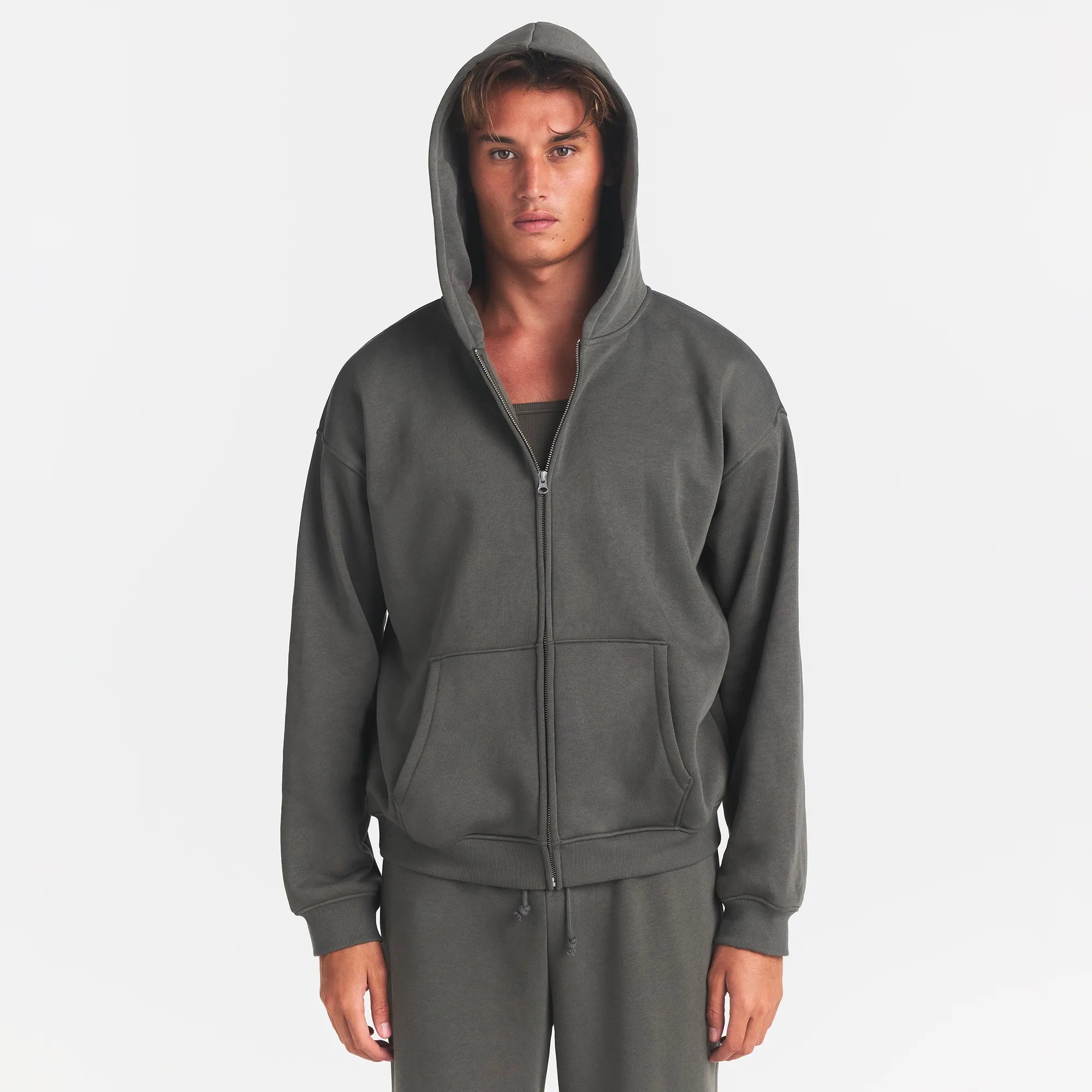 fleece lounge mens relaxed zip up hoodie fleece lounge mens relaxed zip up hoodie