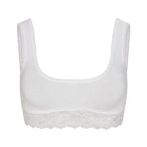 lightweight cotton lace scoop bralette