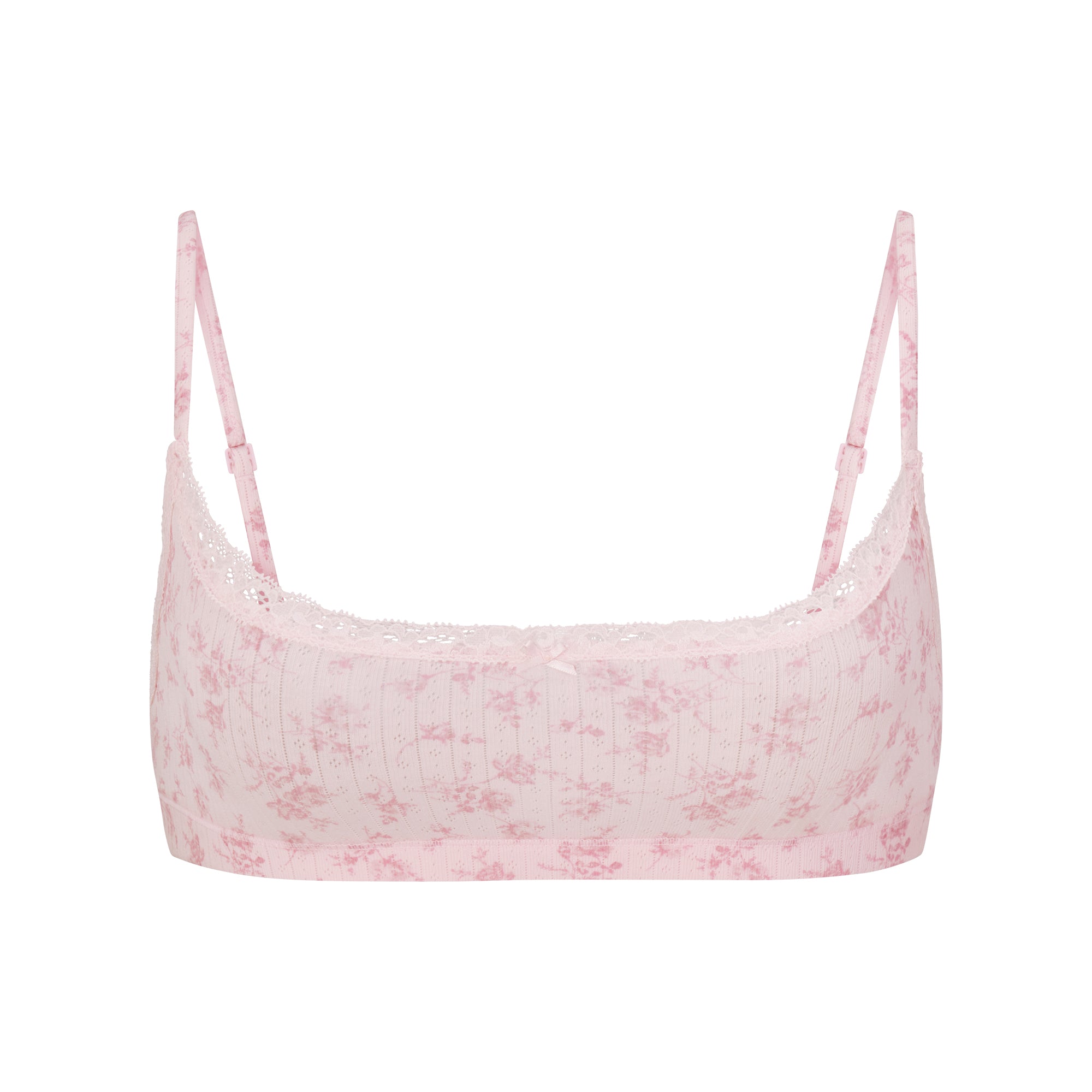 lightweight cotton pointelle scoop bralette lightweight cotton pointelle scoop bralette