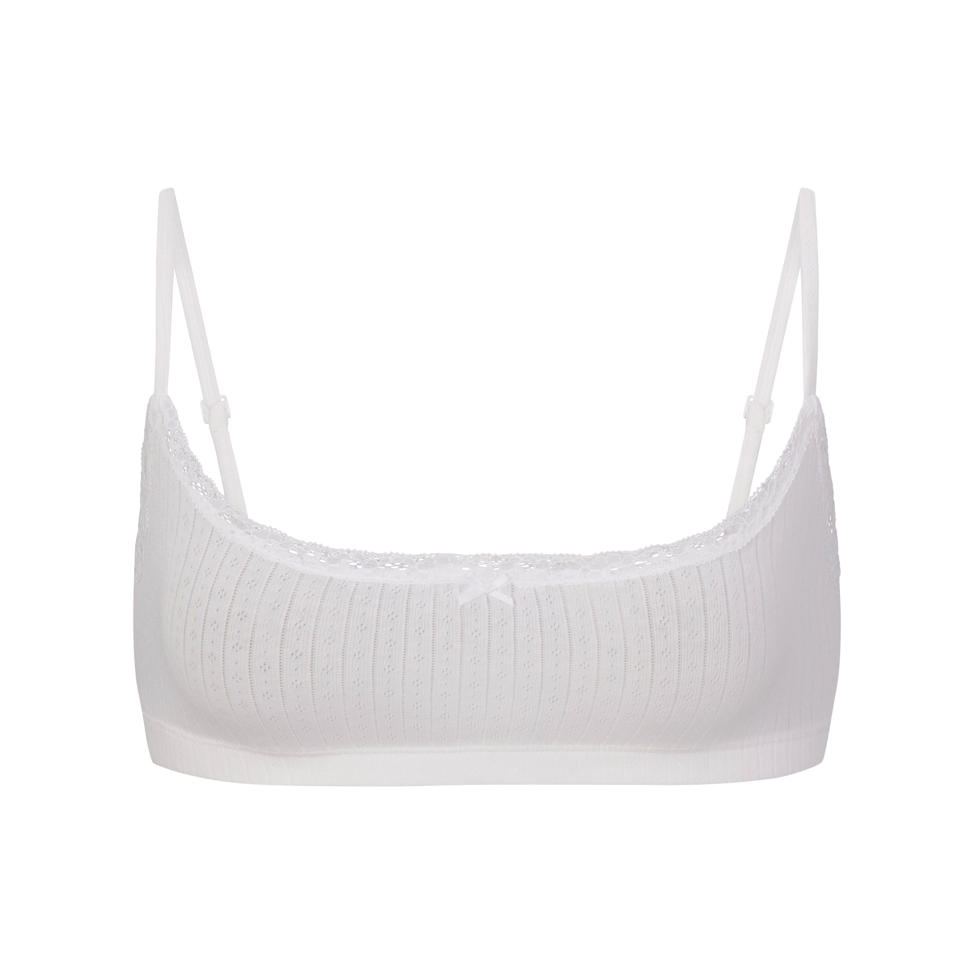 lightweight cotton pointelle scoop bralette lightweight cotton pointelle scoop bralette