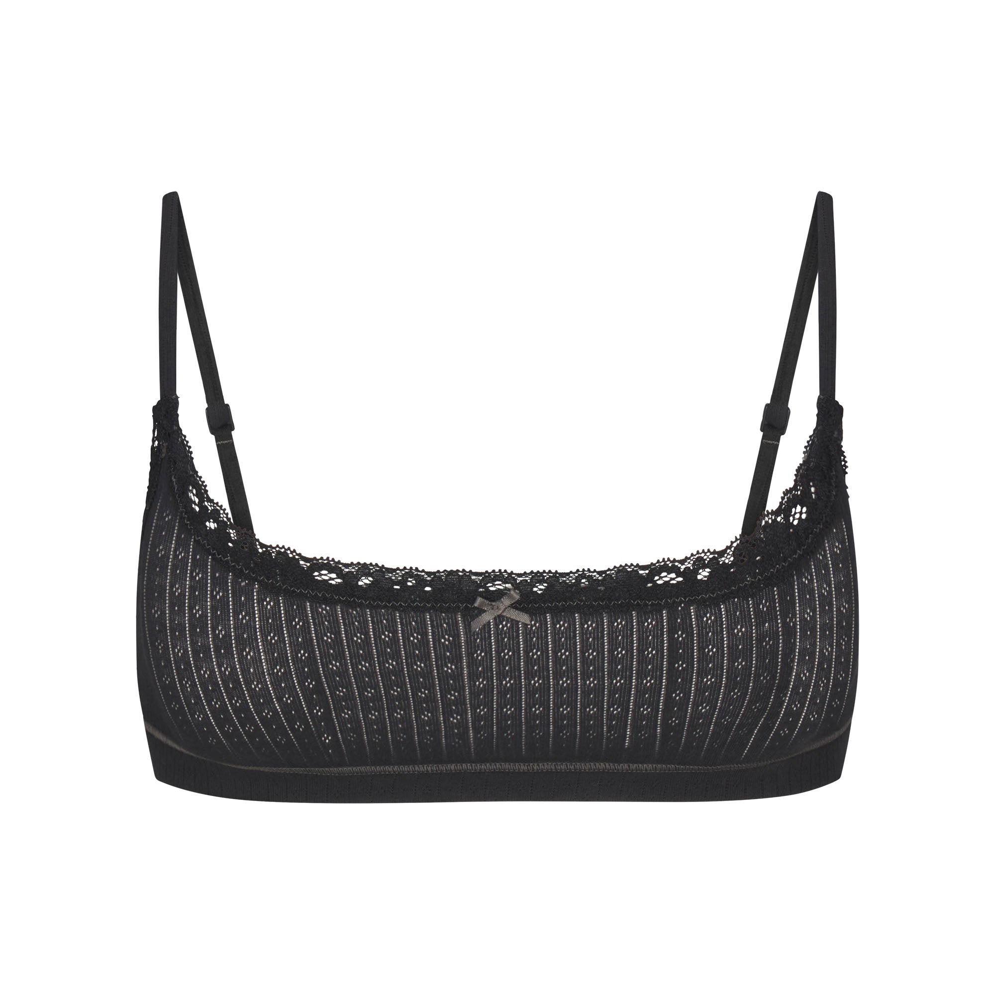 lightweight cotton pointelle scoop bralette lightweight cotton pointelle scoop bralette