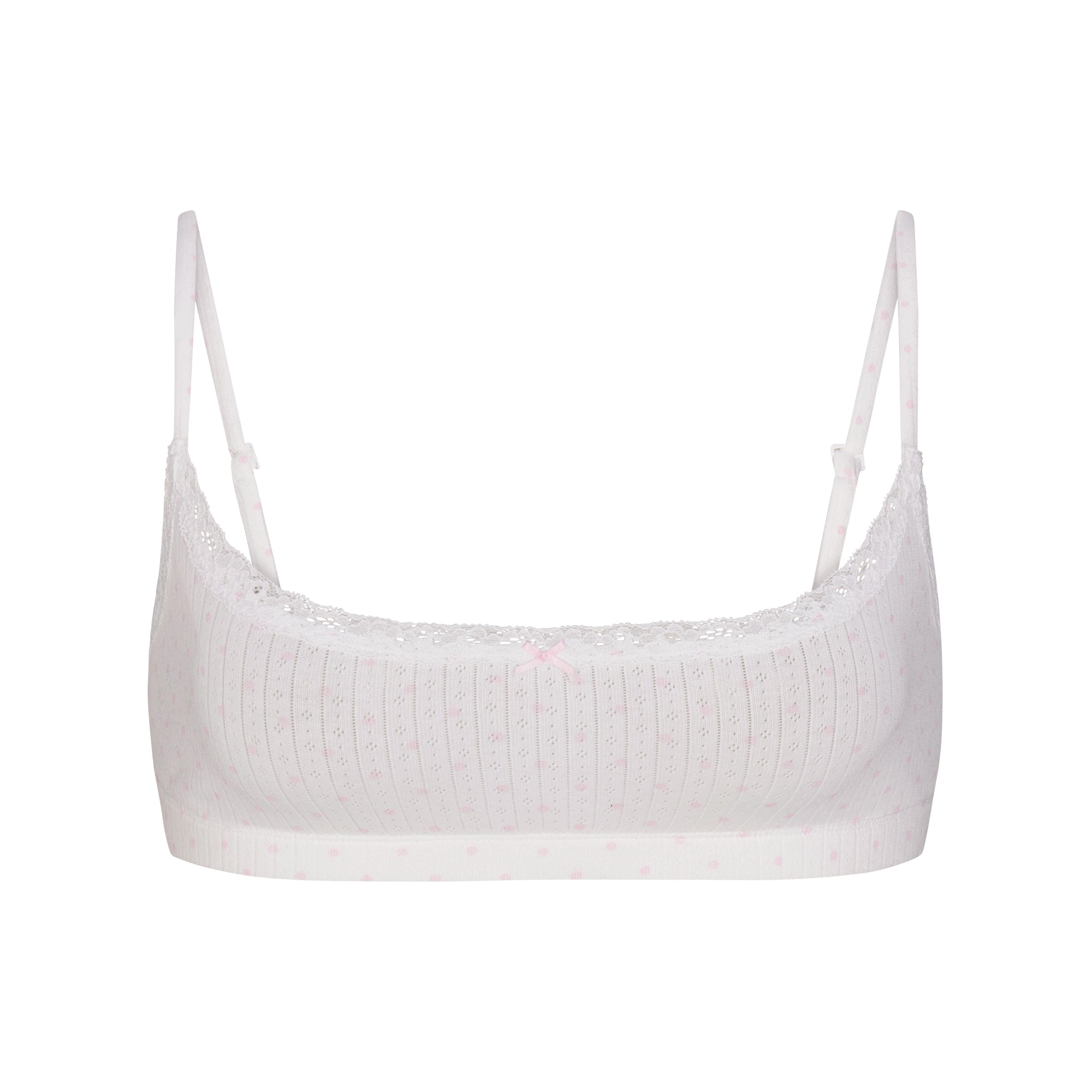 lightweight cotton pointelle scoop bralette lightweight cotton pointelle scoop bralette