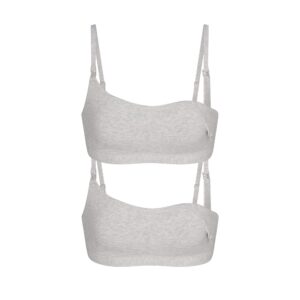 cotton jersey maternity nursing scoop bralette 2 pack