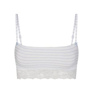 lightweight cotton straight neck bralette