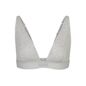 cotton rib plunge bralette