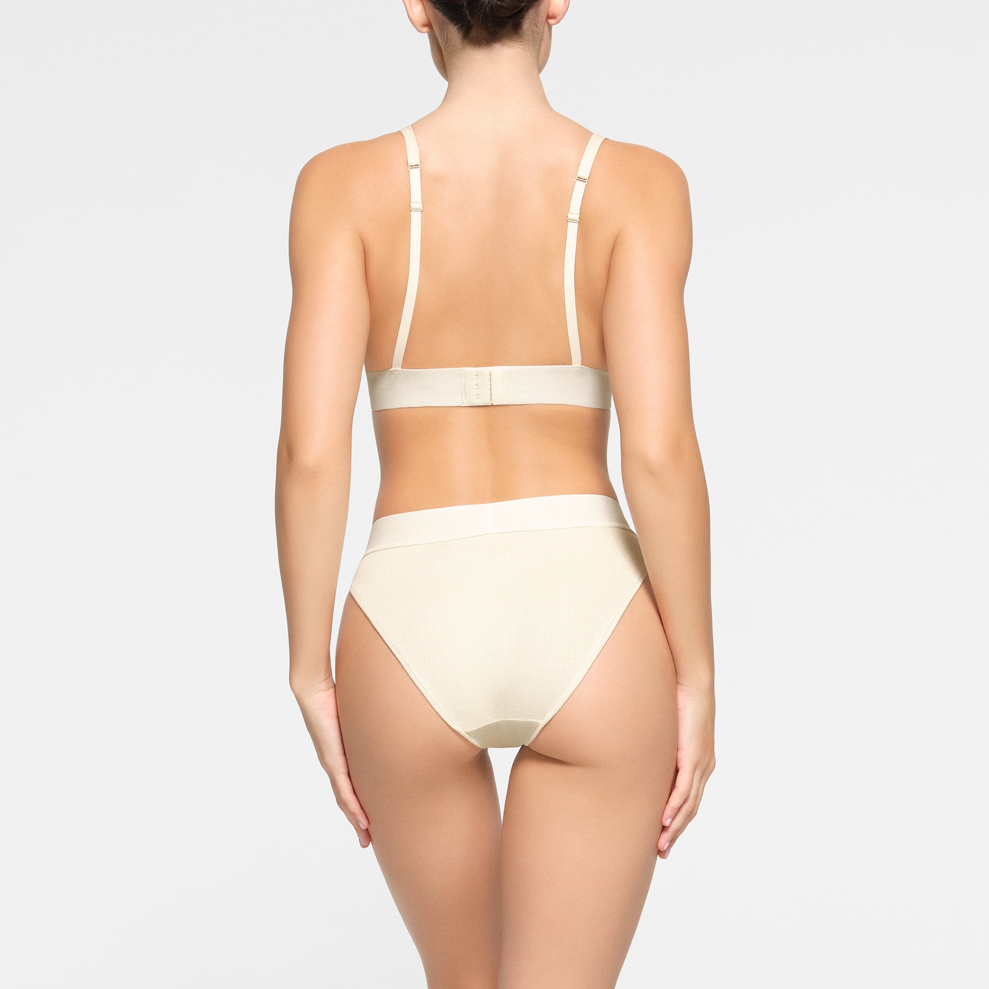 cotton rib plunge bralette cotton rib plunge bralette