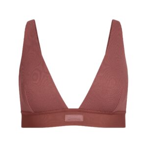 cotton rib plunge bralette