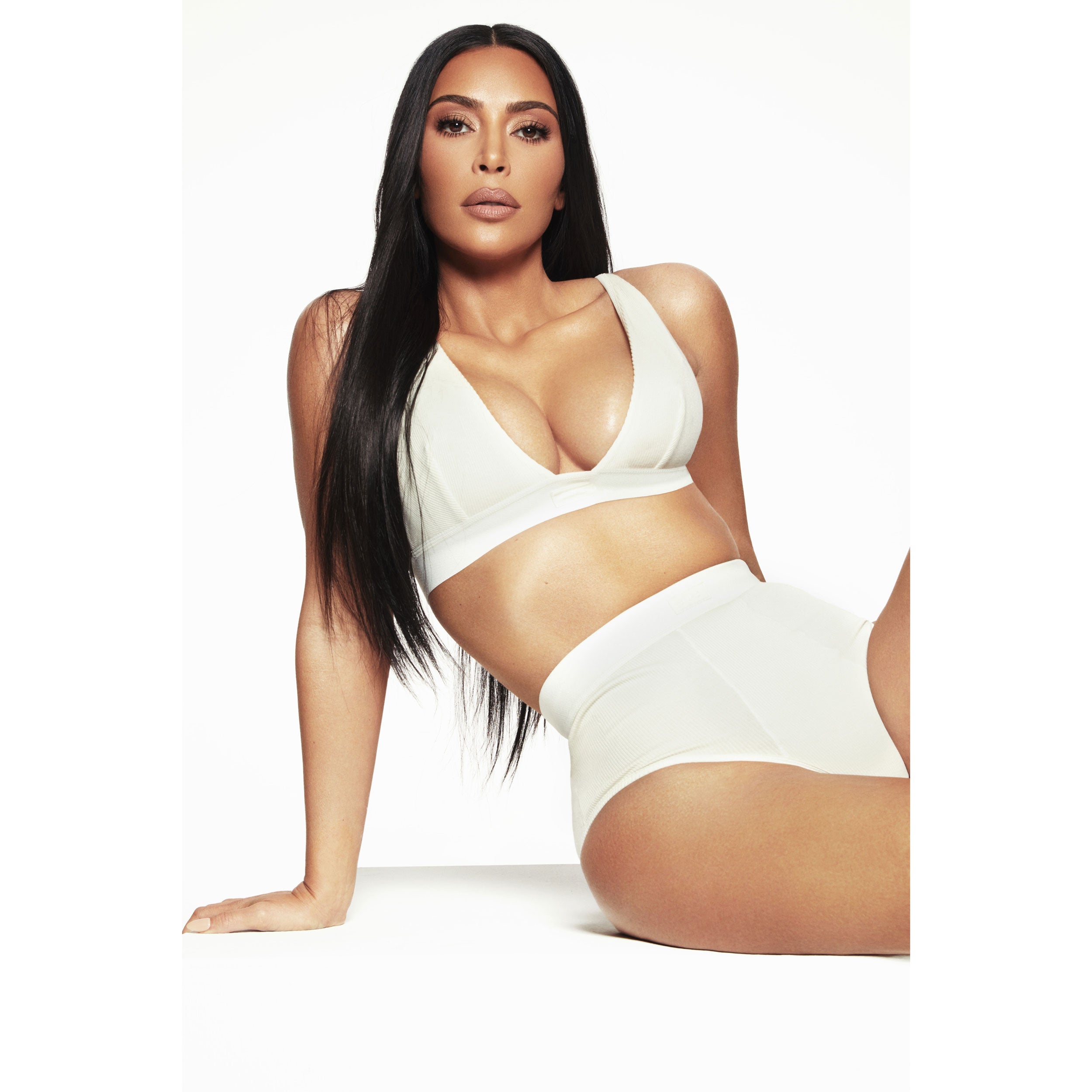 cotton rib plunge bralette cotton rib plunge bralette