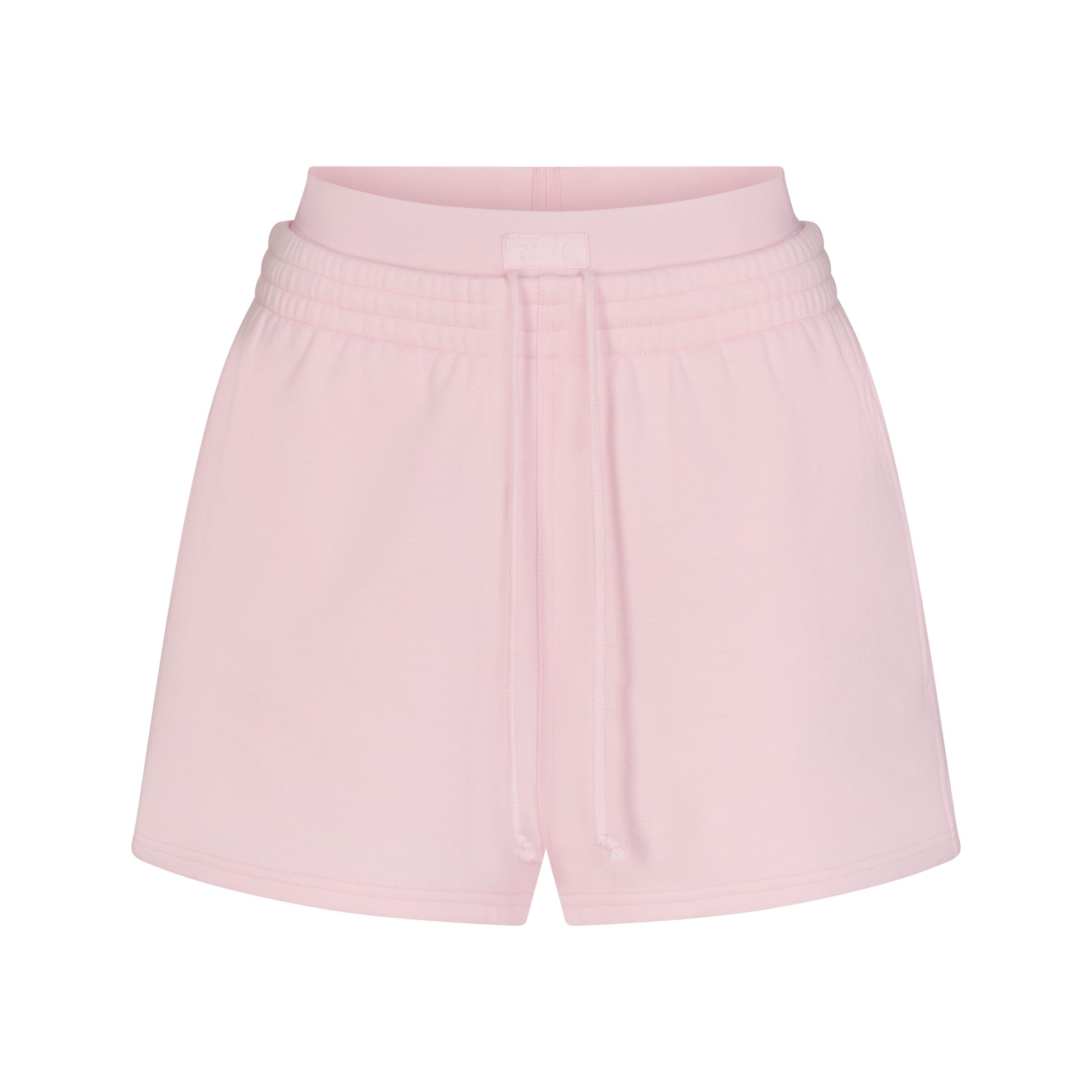 cotton fleece double waistband short cotton fleece double waistband short