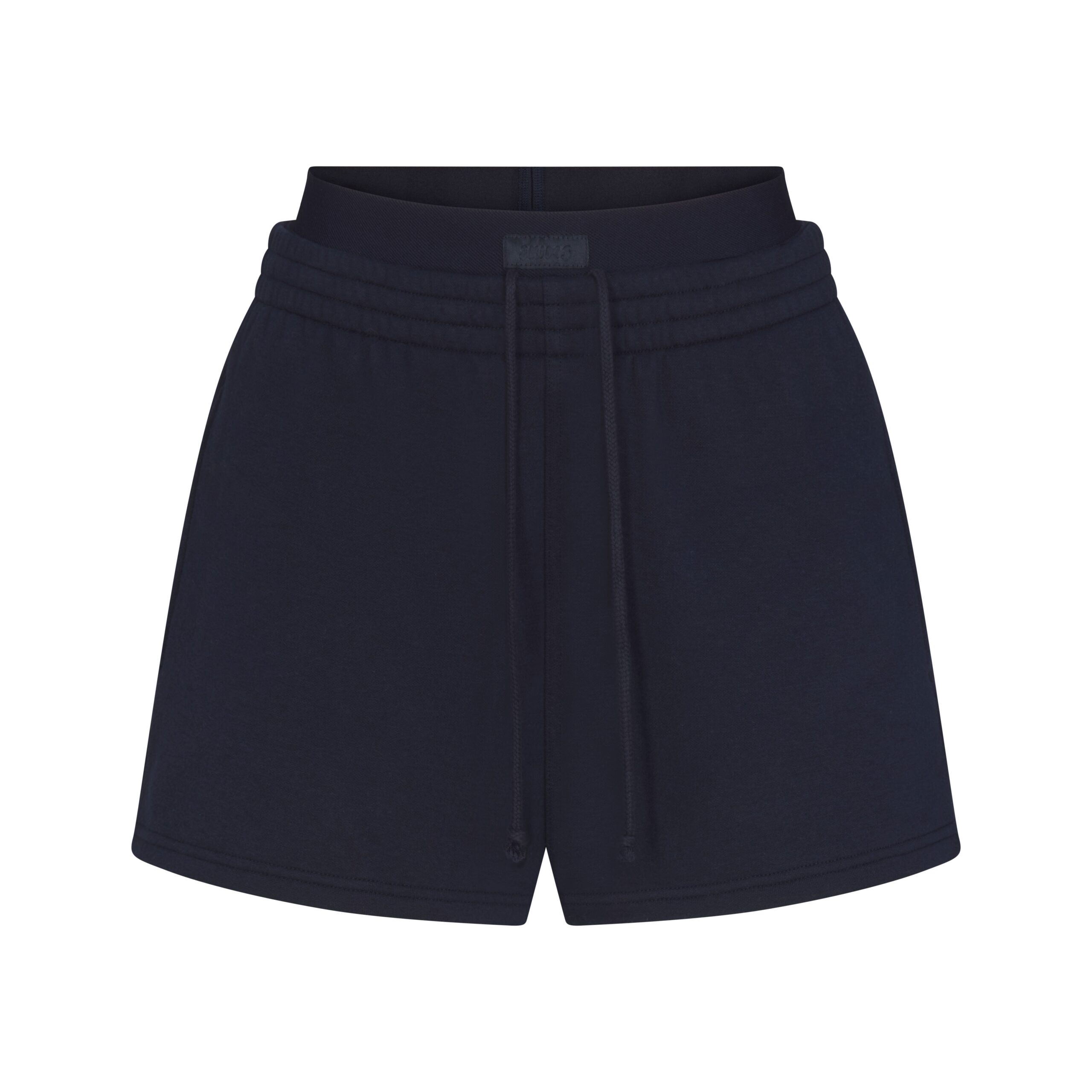 cotton fleece double waistband short cotton fleece double waistband short