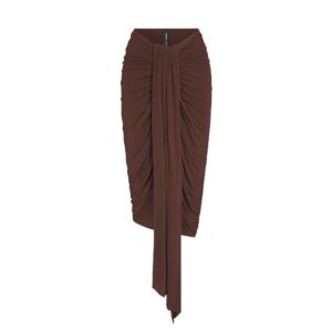 vettese x skims sheer modal draped midi skirt