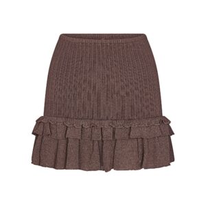Витрина sheer knit ruffle mini skirt
