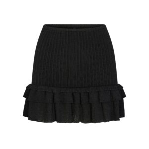 Витрина sheer knit ruffle mini skirt