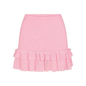 Витрина sheer knit ruffle mini skirt