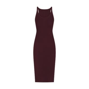 Home cotton rib tank midi dress